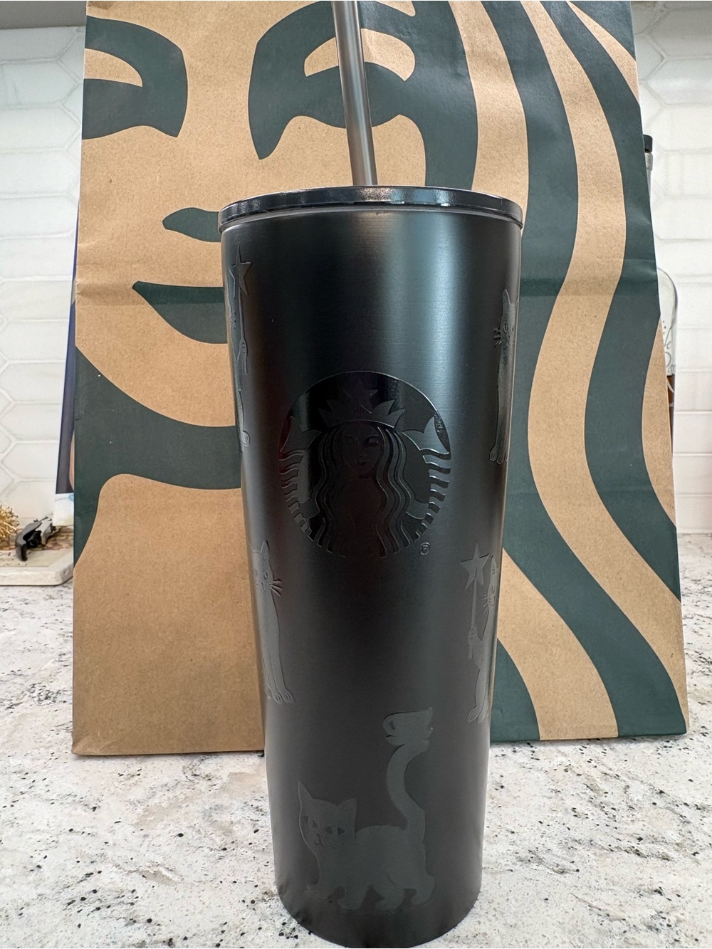 Starbucks Black Cat Tumbler Glow in the Dark 2026 Halloween SS  Tumbler. NWT.HTF